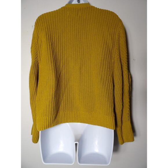 Ruby Moon Cardigan Womens Small Knit Mustard Yellow Shrug Open Style Lagenlook - Picture 5 of 11